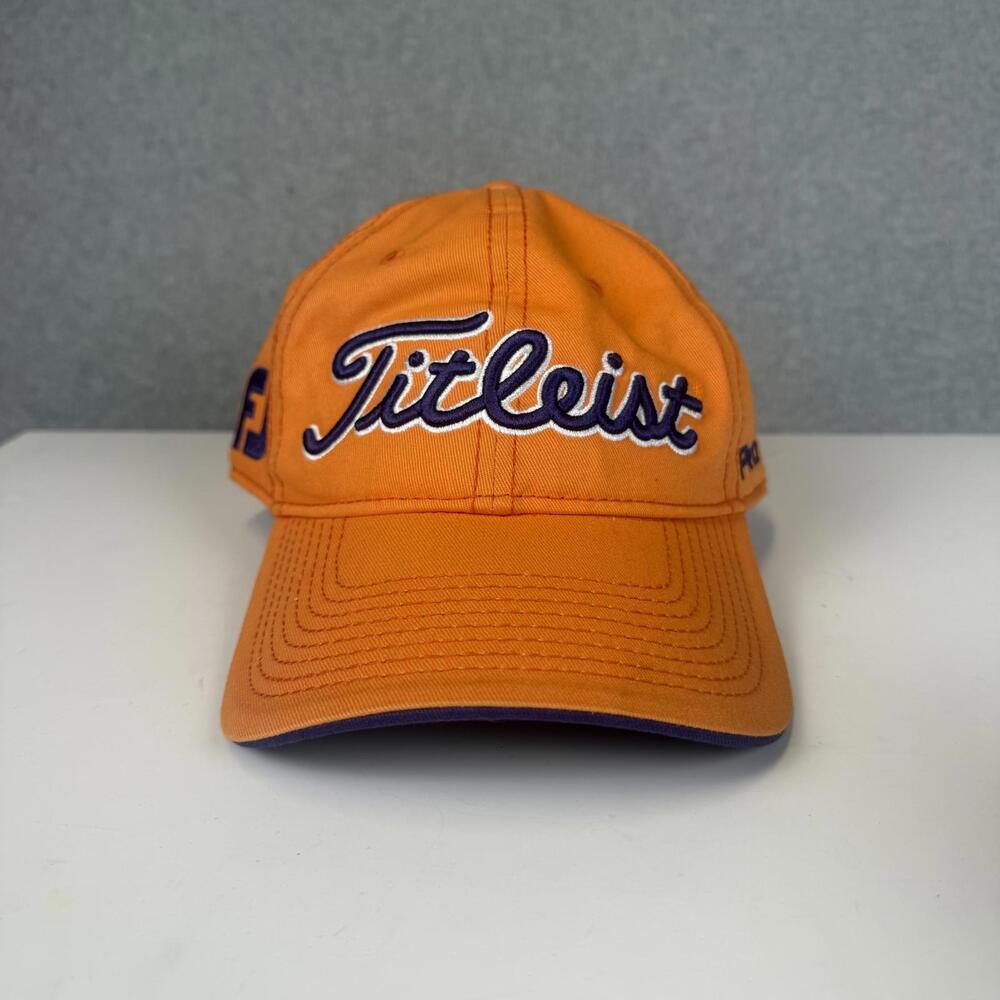 Titleist Orange Unisex Adult Adjustable Golf Baseball Cap Hat